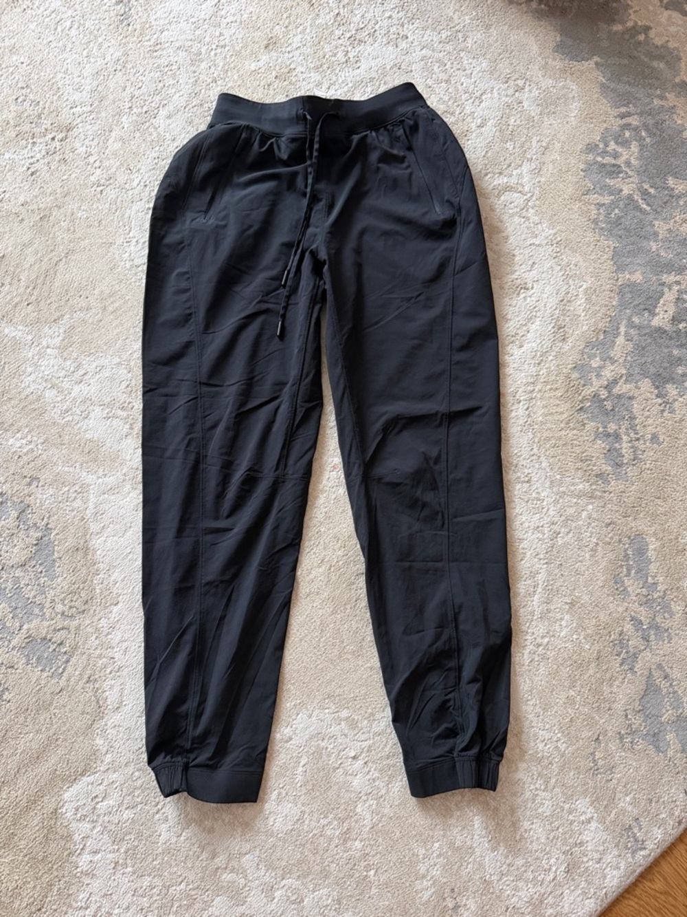 Women’s Lululemon Black Jogger Pants with Drawstring Waist